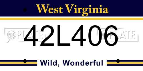 42L406 West Virginia License Plate