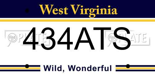 434ATS West Virginia License Plate