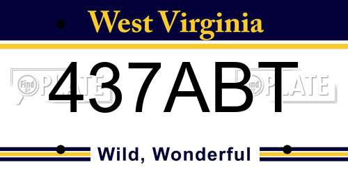 437ABT West Virginia License Plate