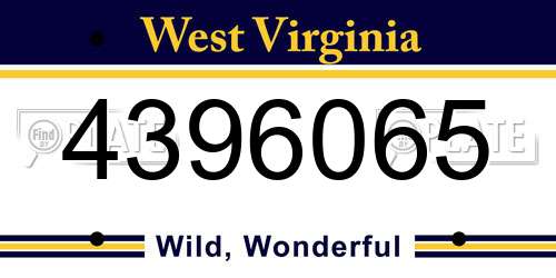 4396065 West Virginia License Plate