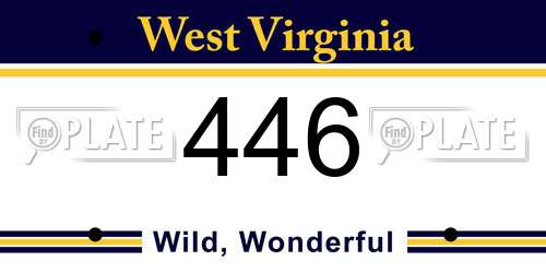 446 West Virginia License Plate