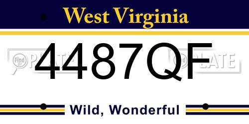 4487QF West Virginia License Plate
