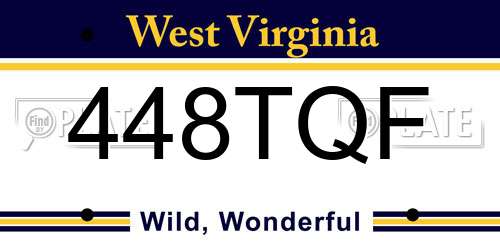 448TQF West Virginia License Plate