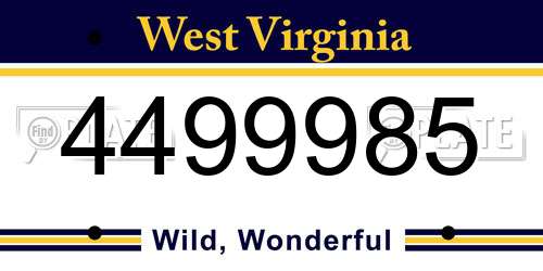 4499985 West Virginia License Plate