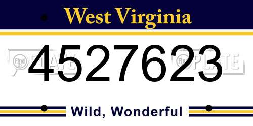 4527623 West Virginia License Plate