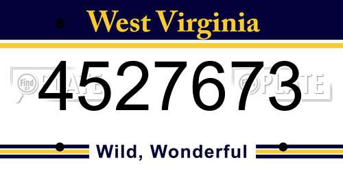 4527673 West Virginia License Plate