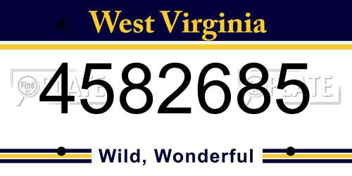 4582685 West Virginia License Plate