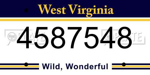 4587548 West Virginia License Plate