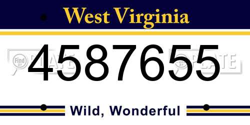 4587655 West Virginia License Plate