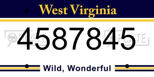 4587845 West Virginia License Plate