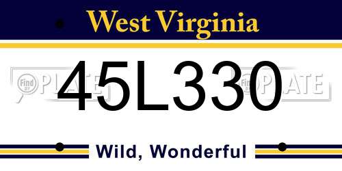 45L330 West Virginia License Plate