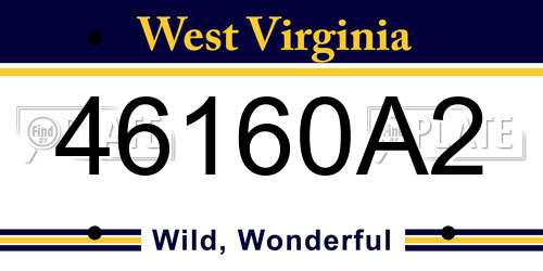 46160A2 West Virginia License Plate