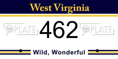 462 West Virginia License Plate
