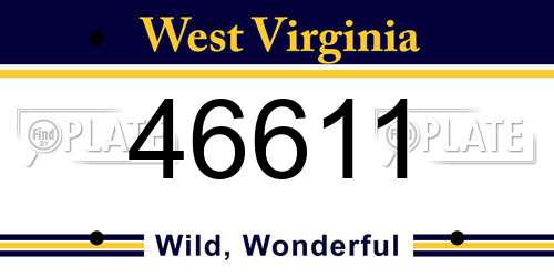 46611 West Virginia License Plate