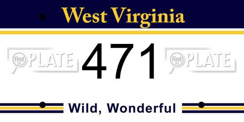 471 West Virginia License Plate