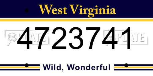 4723741 West Virginia License Plate