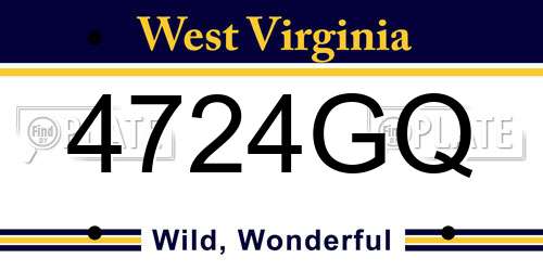4724GQ West Virginia License Plate