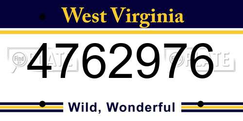 4762976 West Virginia License Plate