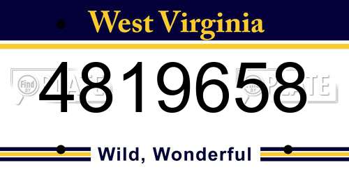 4819658 West Virginia License Plate