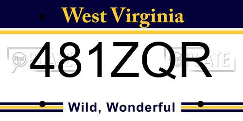 481ZQR West Virginia License Plate