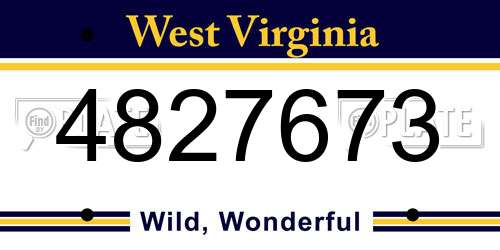 4827673 West Virginia License Plate