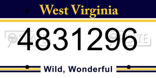 4831296 West Virginia License Plate