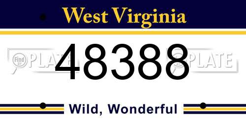48388 West Virginia License Plate