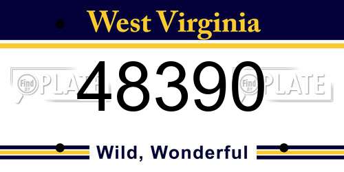 48390 West Virginia License Plate