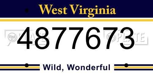 4877673 West Virginia License Plate