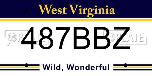 487BBZ West Virginia License Plate