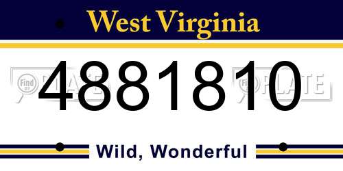 4881810 West Virginia License Plate