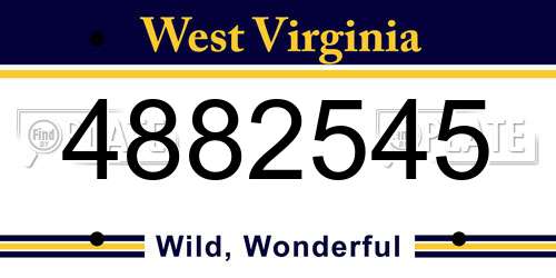 4882545 West Virginia License Plate
