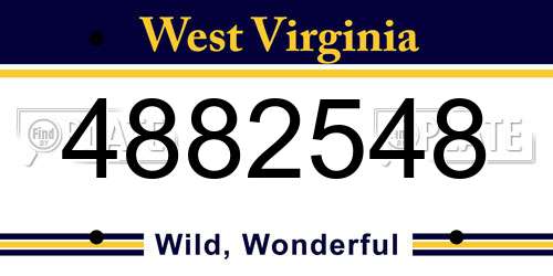 4882548 West Virginia License Plate