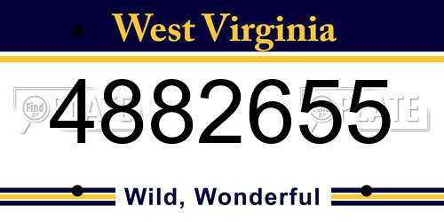 4882655 West Virginia License Plate