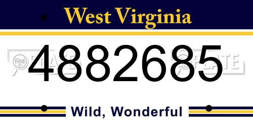 4882685 West Virginia License Plate
