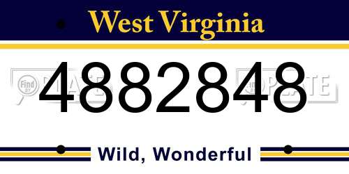 4882848 West Virginia License Plate