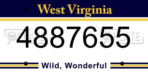 4887655 West Virginia License Plate