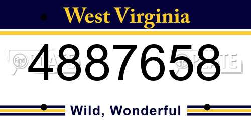4887658 West Virginia License Plate