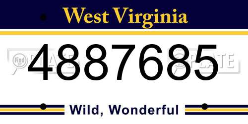 4887685 West Virginia License Plate