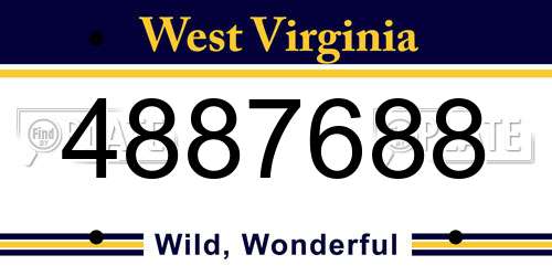 4887688 West Virginia License Plate