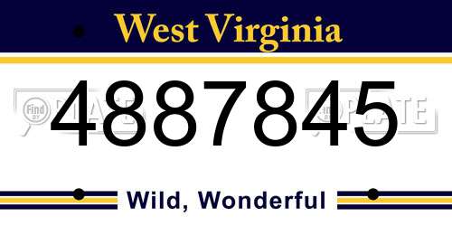 4887845 West Virginia License Plate