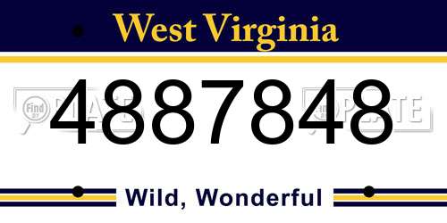 4887848 West Virginia License Plate