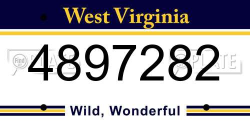 4897282 West Virginia License Plate