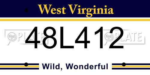 48L412 West Virginia License Plate
