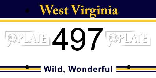 497 West Virginia License Plate