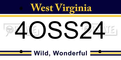 4OSS24 West Virginia License Plate
