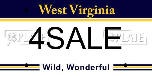 4SALE West Virginia License Plate