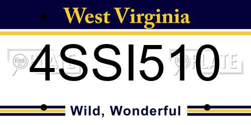 4SSI510 West Virginia License Plate