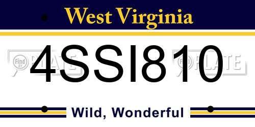 4SSI810 West Virginia License Plate