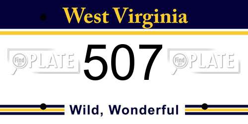 507 West Virginia License Plate